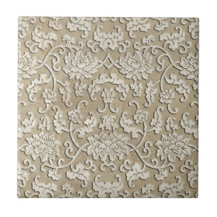 Carreau Carrelage en marbre sculpté orné