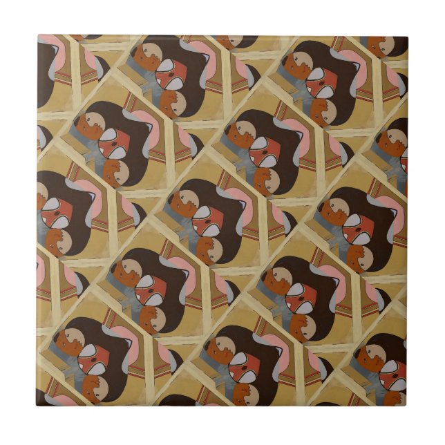 Carreau Carrelage espagnol de style Abstrait (Devant)