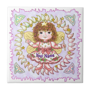 Carreau Carrelage Fée Fille aux Roses