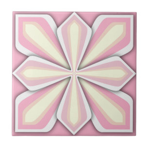 Carreau Carrelage, Fleur Abstraite, Rose