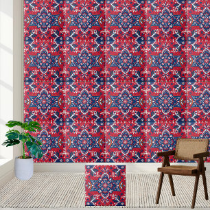 Carreau Carrelage floral Art populaire scandinave