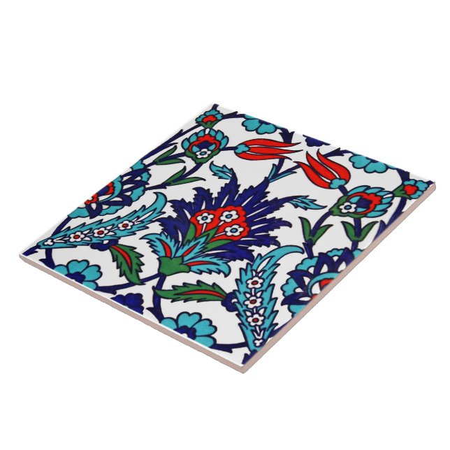 Carreau Carrelage floral turc en céramique. (Côté)