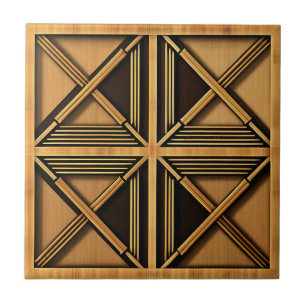 Carreau Carrelage géométrique en bambou Art déco