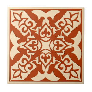 Carreau Carrelage marocain, Coral Orange & Pastel Apricot