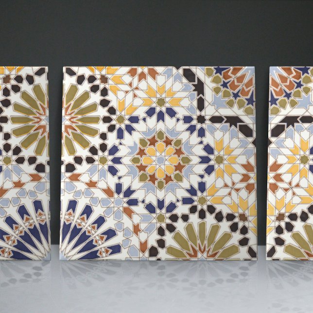 Carreau Carrelage marocain fleuri géométrique Accent décor (Créateur téléchargé)
