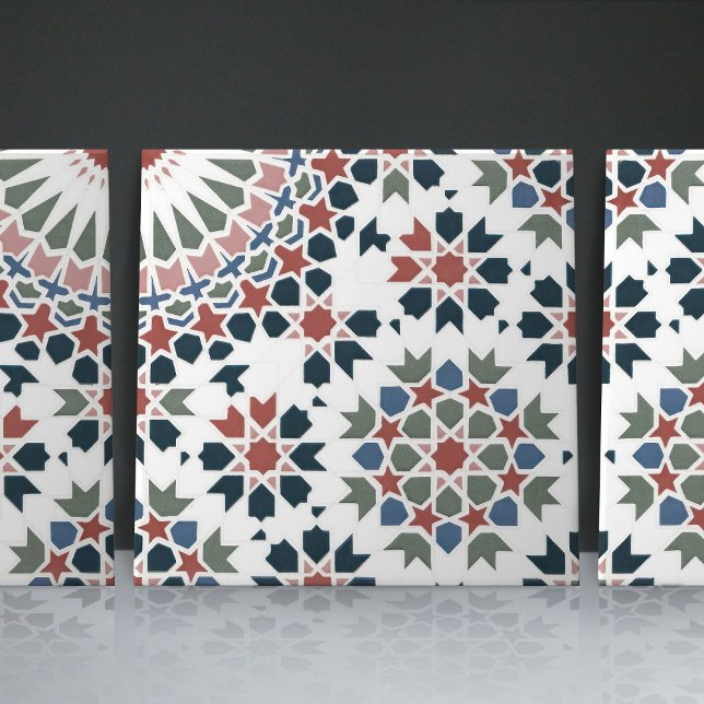 Carreau Carrelage marocain fleuri géométrique Accent décor (Créateur téléchargé)