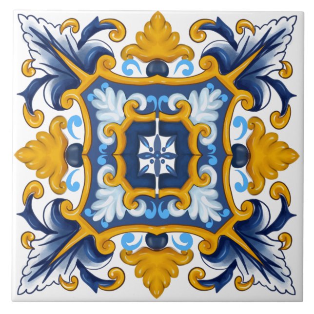 Carreau Carrelage méditerranéen, Carrelage sicilien  (Devant)