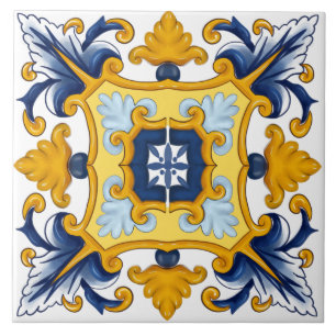 Carreau Carrelage méditerranéen, Carrelage sicilien, majol