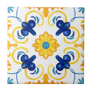 Carreau Carrelage méditerranéen, majolica, style sicilien 