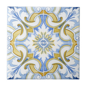 Carreau Carrelage méditerranéen, majolica, style sicilien 