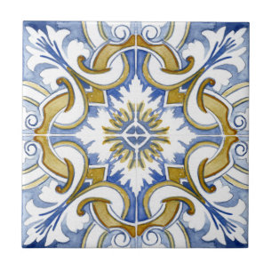 Carreau Carrelage méditerranéen, majolica, style sicilien 