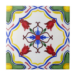 Carreau Carrelage méditerranéen, majolica, style sicilien 