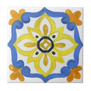 Carreau Carrelage méditerranéen, majolica, style sicilien 