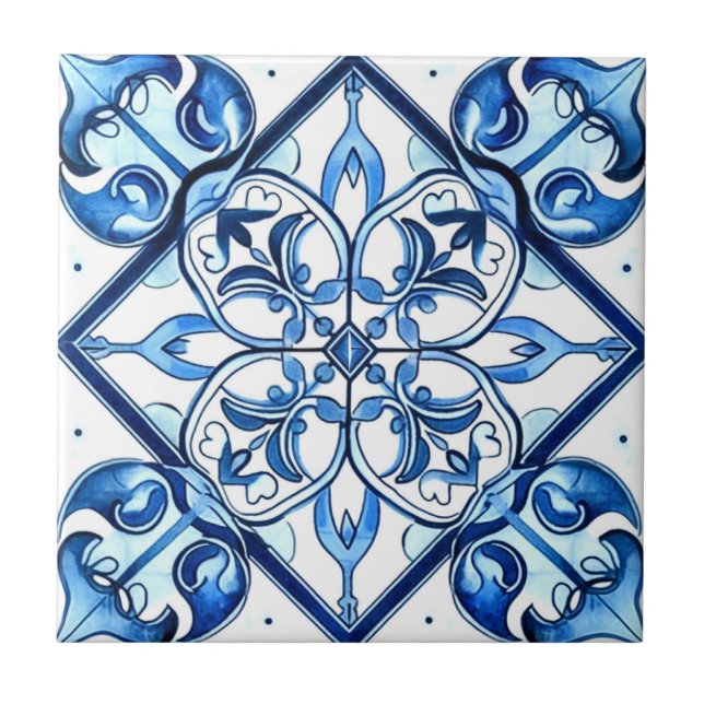 Carreau Carrelage méditerranéen, Portugais, Azulejo, Majol (Devant)