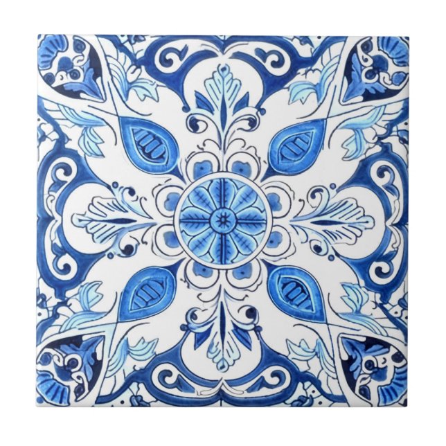 Carreau Carrelage méditerranéen, Portugais, Azulejo, Majol (Devant)