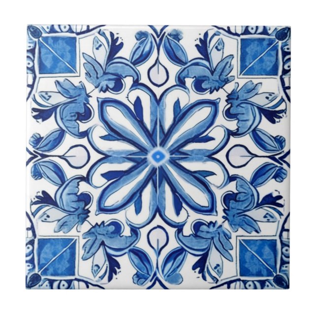 Carreau Carrelage méditerranéen, Portugais, Azulejo, Majol (Devant)