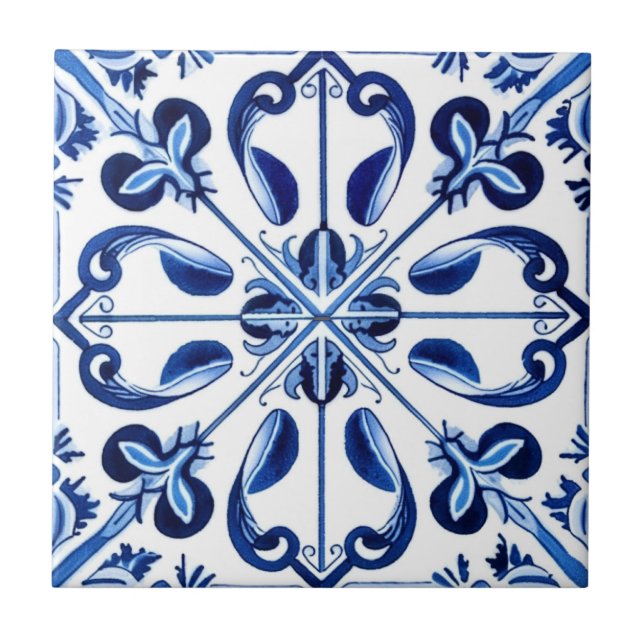 Carreau Carrelage méditerranéen, Portugais, Azulejo, Majol (Devant)