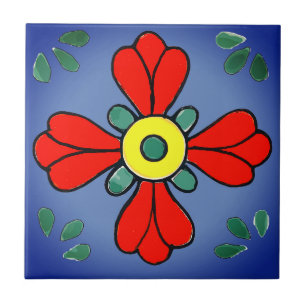 Carreau Carrelage mexicain, Fleur occidentale,