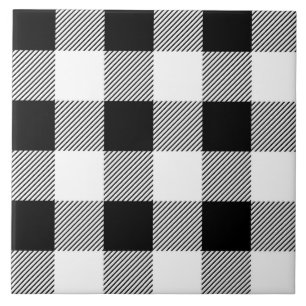 Carreau carrelage mignon noir buffle plaid motif