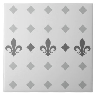 Carreau Carrelage moderne rétro élégant Fleur De Lis Motif