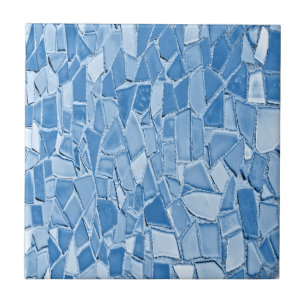 Carreau Carrelage Mosaïque Bleu Et Blanc
