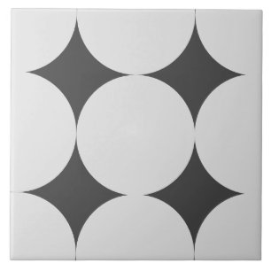 Carreau Carrelage Motif des cercles de style victorien