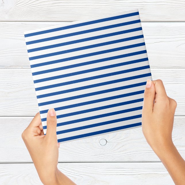 Carreau Carrelage motif moderne à rayures bleu et blanc (Modern blue and white stripe pattern tile
)