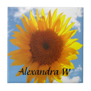 Carreau Carrelage personnalisé Sunflower Bleu Jaune clair