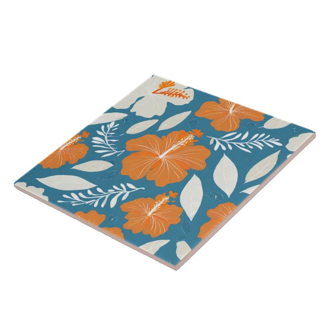 Carreau Carrelage sans soudure - imprimé tropical (Côté)