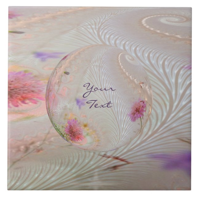 Carreau Carrelage unique en céramique violet rose (Devant)