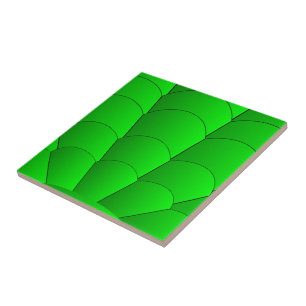 Carreau Carrelage vert Art Déco Shell Design