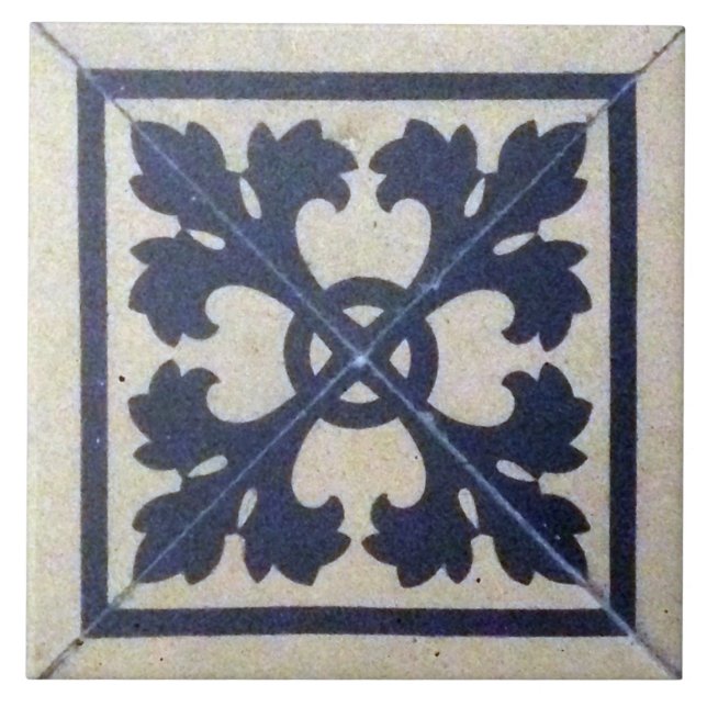 Carreau Carrelage victorien Repro Carrelage bleu et blanc (Devant)