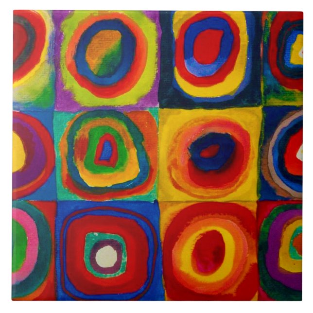 Carreau Carrés avec cercles, Abstraits, Wassily Kandinsky (Devant)