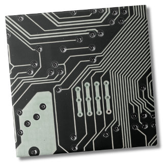 Carreau Carte à circuit noir technologique
