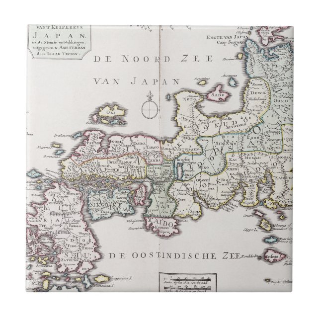 Carreau Carte antique du Japon | 1769 (Devant)