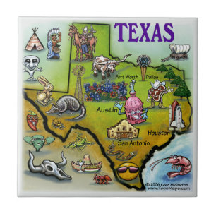 Carreau Carte de dessin du Texas