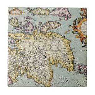 Carreau Carte de fièvre miliaire Scotia de l'Ecosse  