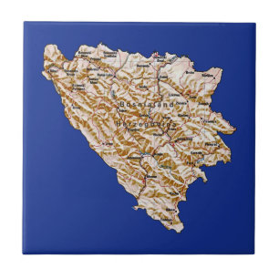 Carreau Carte de la Bosnie-Herzégovine