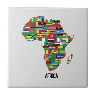 Carreau Carte de l'Afrique continent