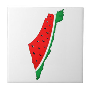 Carreau Carte de Palestine Watermelon Symbole de la libert