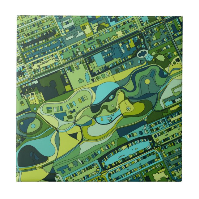 Carreau Carte de structure de ville d'Amsterdam (Devant)