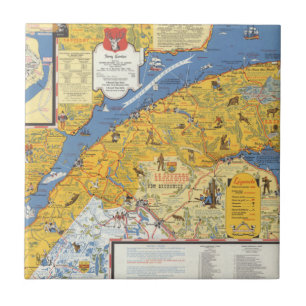 Carreau Carte de Vacanes, Québec, Gaspesie (Canada)
