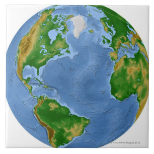 Carreau Carte de végétation d'Atlantique nord