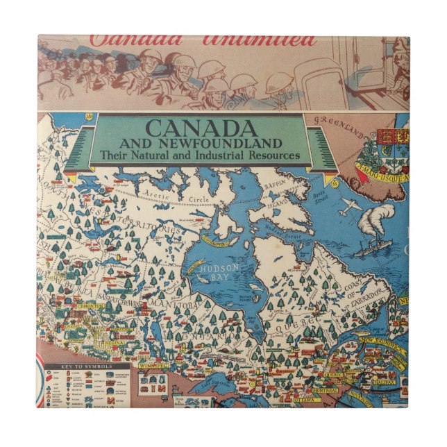 Carreau Carte des ressources naturelles et industrielles (Devant)