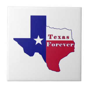 Carreau Carte du drapeau Texas Forever