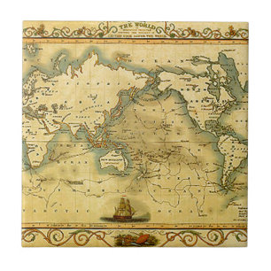 Carreau Carte du monde antique