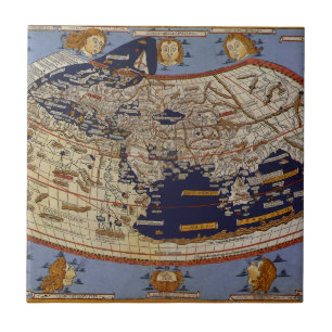 Carreau Carte du monde antique ptolemaique, Johannes d'Arn