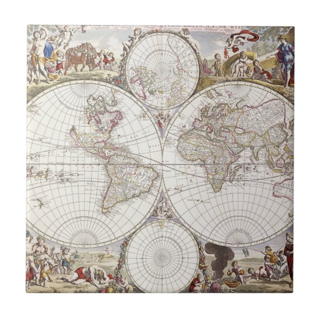 Carreau Carte du monde d'atlas Maior (Devant)