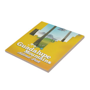 Carreau carte du parc national des montagnes Guadalupe, Te