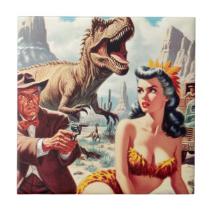 Carreau Carte Sci-Fi Rétro vers le haut